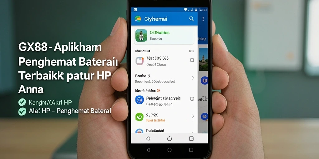 Antarmuka GX88 yang sederhana dan fungsional untuk penghematan baterai.