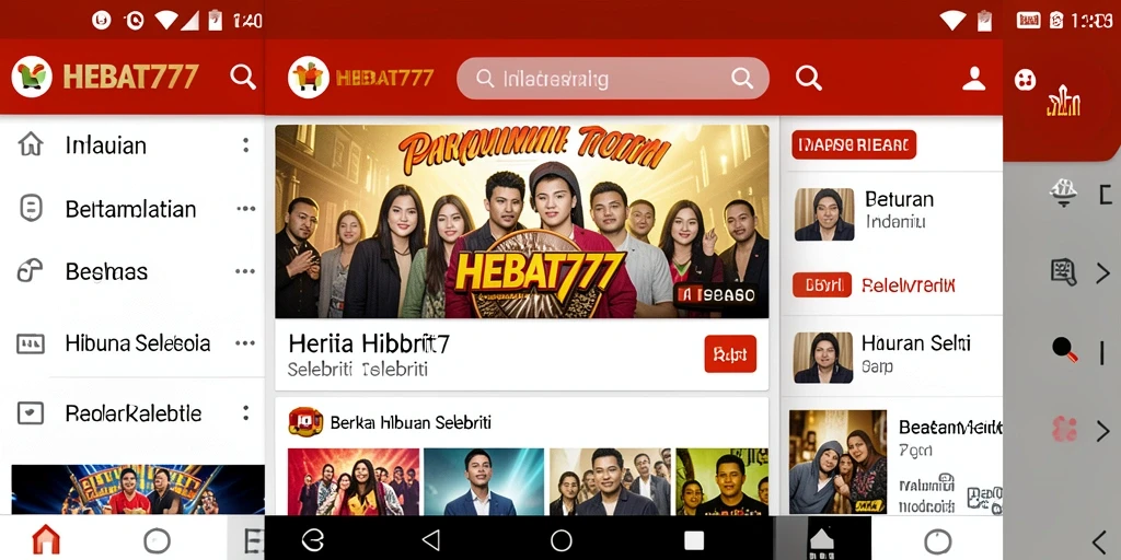 Tampilan utama HEBAT777 dengan berita selebriti terbaru.