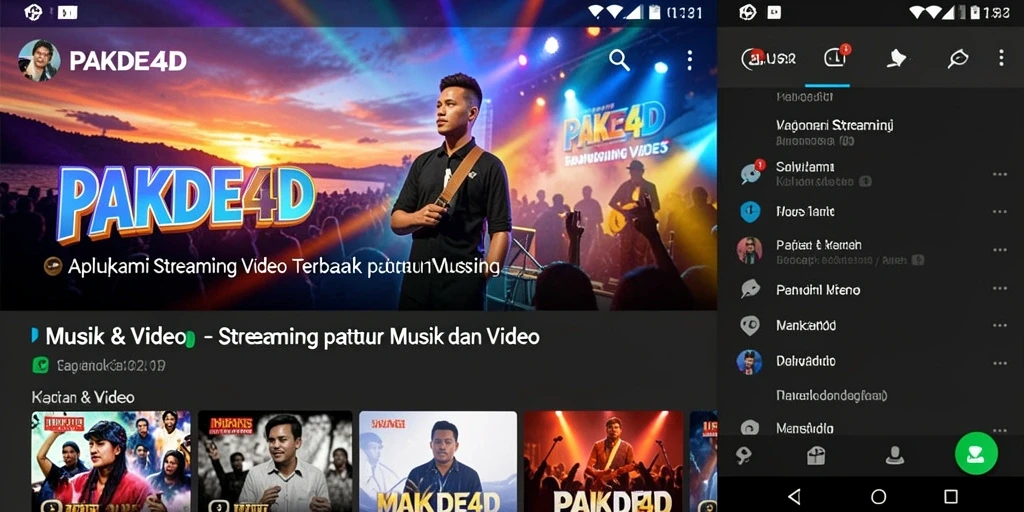 Tampilan antarmuka PAKDE4D yang menarik dan fungsional untuk streaming video.