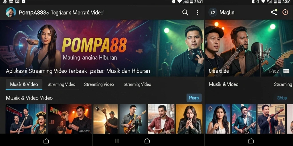 Antarmuka POMPA88 yang menarik dan mudah digunakan untuk streaming video.