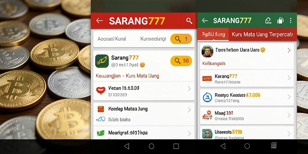 Antarmuka SARANG777 menampilkan data kurs mata uang secara jelas dan informatif.