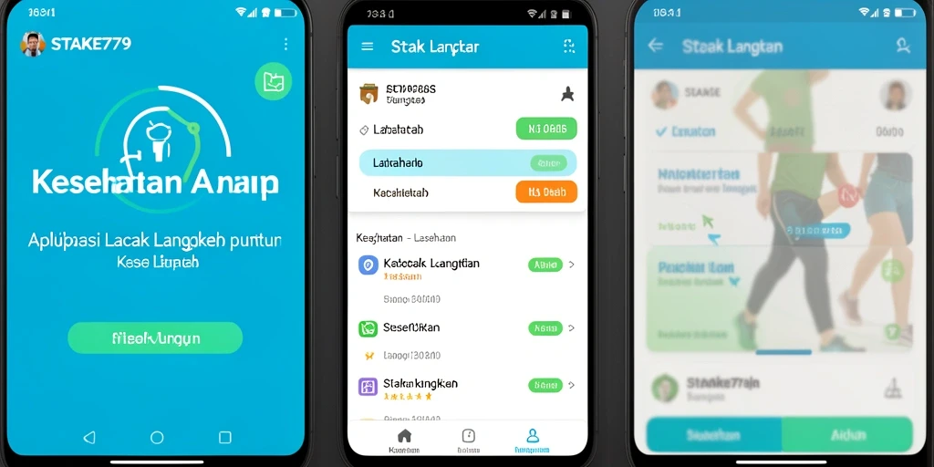 Antarmuka STAKE779 menampilkan fitur pelacakan langkah yang informatif.